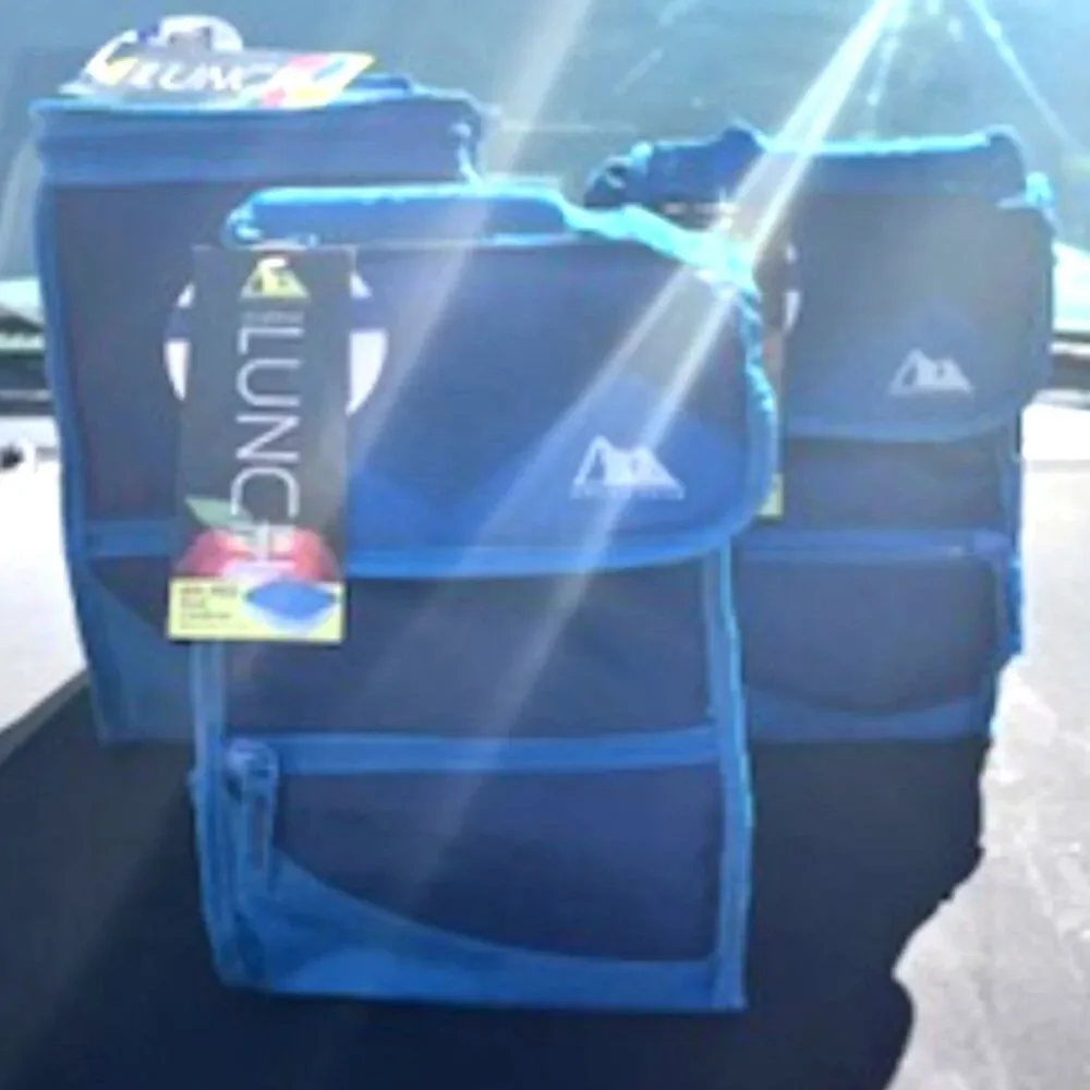 {2} Compartment Thermal Insulated Lunch Bags w/ Padded Handle {3} Pcs Artic Zone